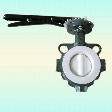 API 607 Wafer Butterfly Valve, PTFE Lined