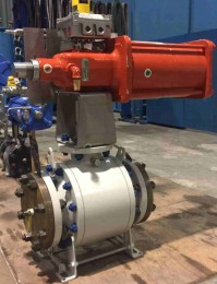 Pneumatic Actuated Ball Valve, Flanged